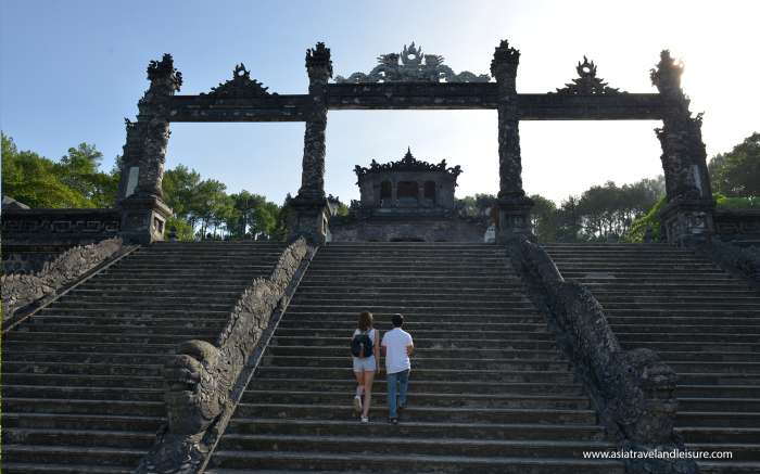 Staircase entrance to Khai Dinh Tomb