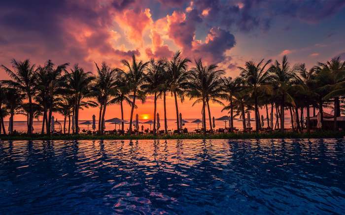 Sunset on the beach