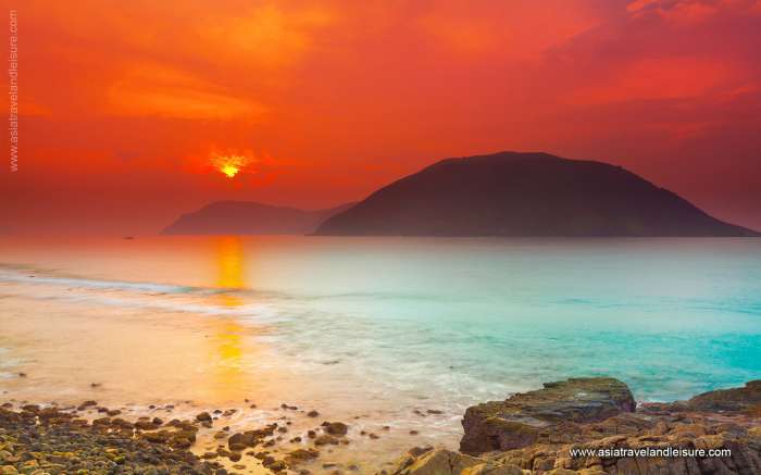 Con Dao beach at sunset