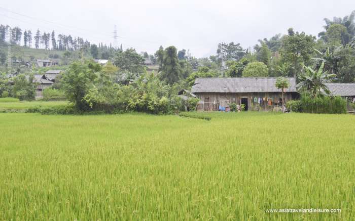 Peaceful villages in greeny landscape