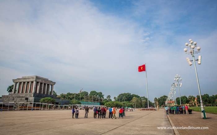 The historic Ba Dinh Square in front of Ho Chi Minh Mausoleum