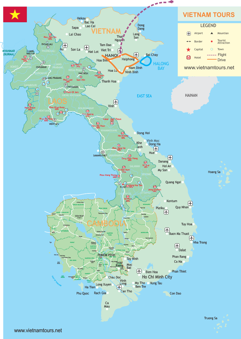 Biking North Vietnam - 7 Days map