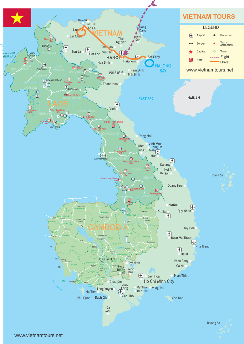 North Vietnam Visit & Shopping Tour - 8 Days map