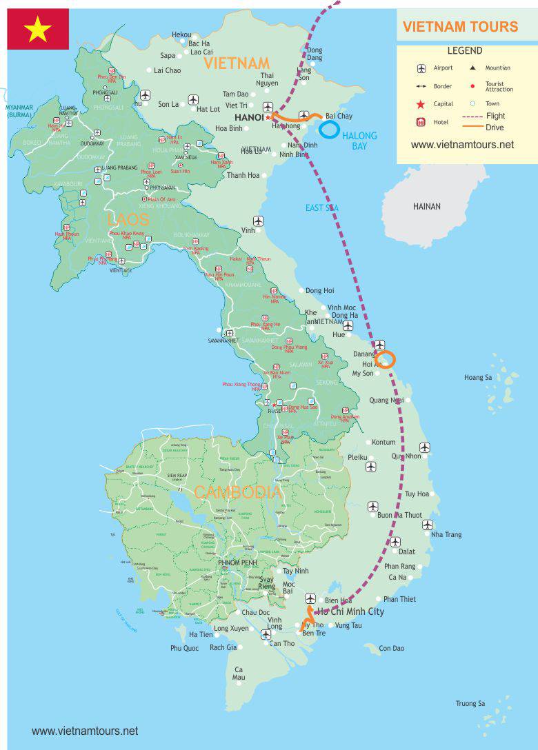 Vietnam Orientation Tour - 8 Days map