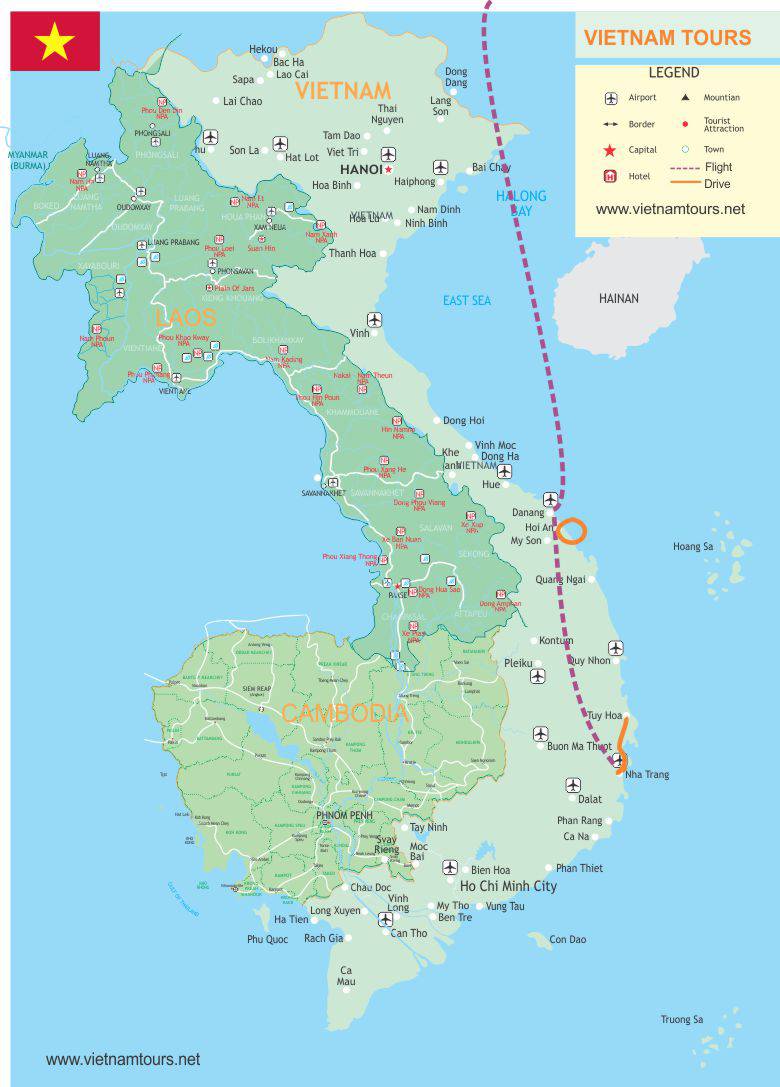 Hoian - Nha Trang & Phu Yen - 8 Days map