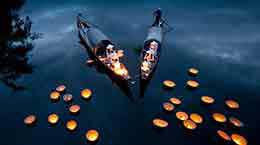 Floating Lantern on Hoai River