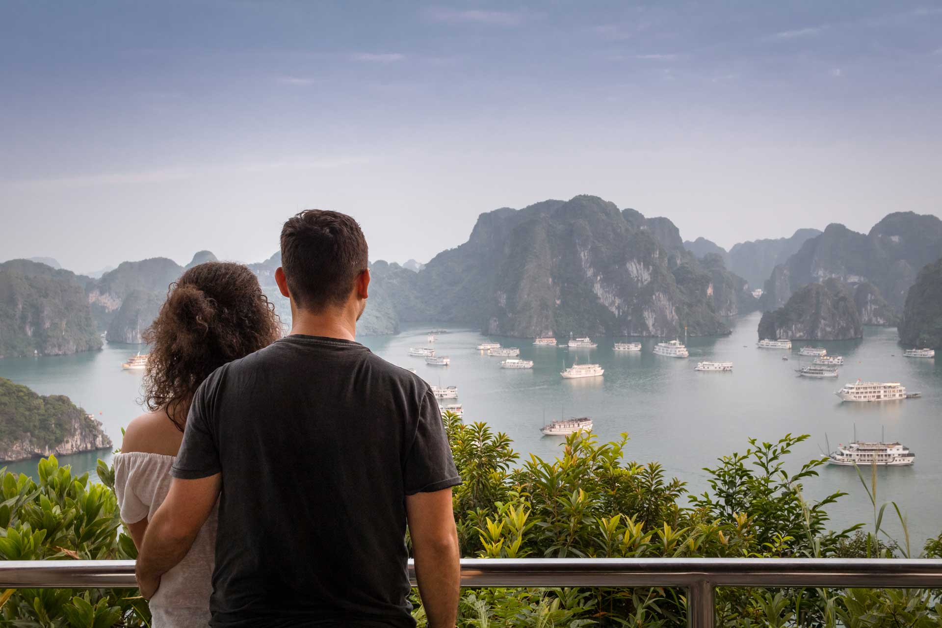 A stunning view of Ha Long Bay in Vietnam
