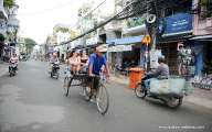 Tourists enjoy taking “Xe Loi”- a kind of motorized rickshaw