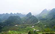 Long and winding road - typical roadway in Ha Giang
