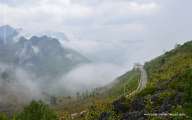 A misty morning in mountainous Ha Giang
