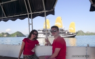 Happy couple on the cruise