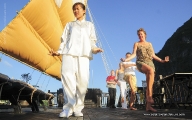 Participate in Tai Chi on the top deck of the cruise in early morning 