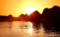 Incredible Halong in sunset 