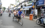 Taking “Xe Loi”- a kind of motorized rickshaw