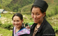 The local ethnic minority people on the way to the rice fields