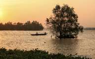 A beautiful tranquil moment on Mekong river