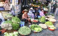 Vegetable corner in vibrant local market 