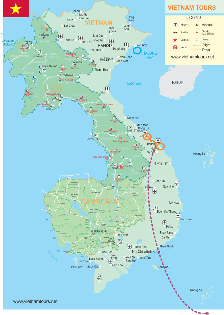 central vietnam travel map