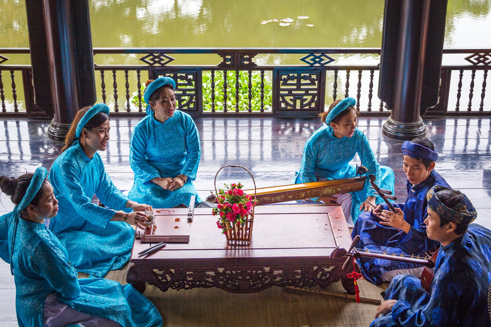 A traditional music performance in Hue